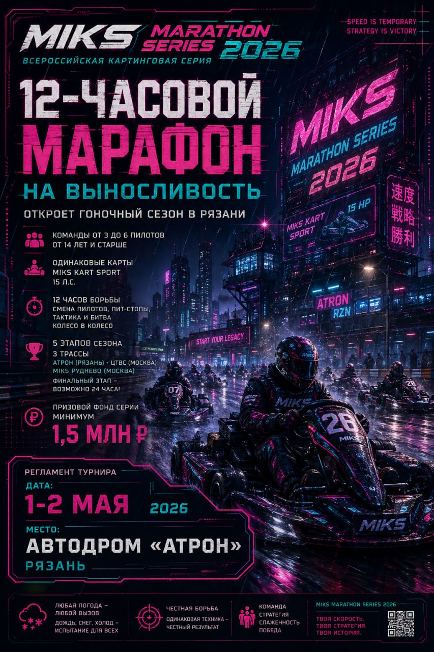 MIKS Marathon Series 2026: 12-часовой марафон на выносливость