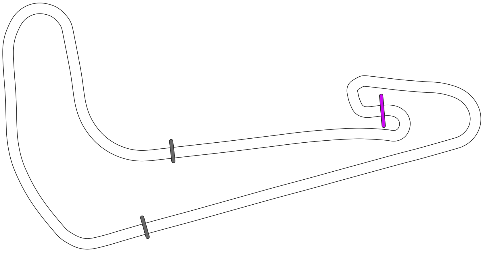 Схема трассы ADM Raceway Raceclub